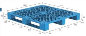 1500x1400x125mm פלדה מחוזקת משטח פלסטיק