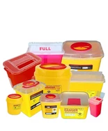 מיכל חד לפסולת רפואית לוגו מותאם אישית