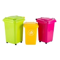 מיכל אשפה נייד צבעוני HDPE
